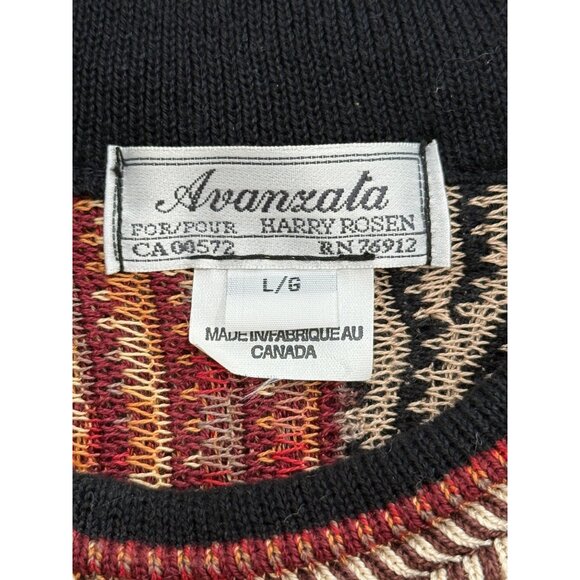 Avanzata Harry Rosen Mercerized Cotton Sweater Coogi 3D Knit Red Beige Men Size - Picture 3 of 6